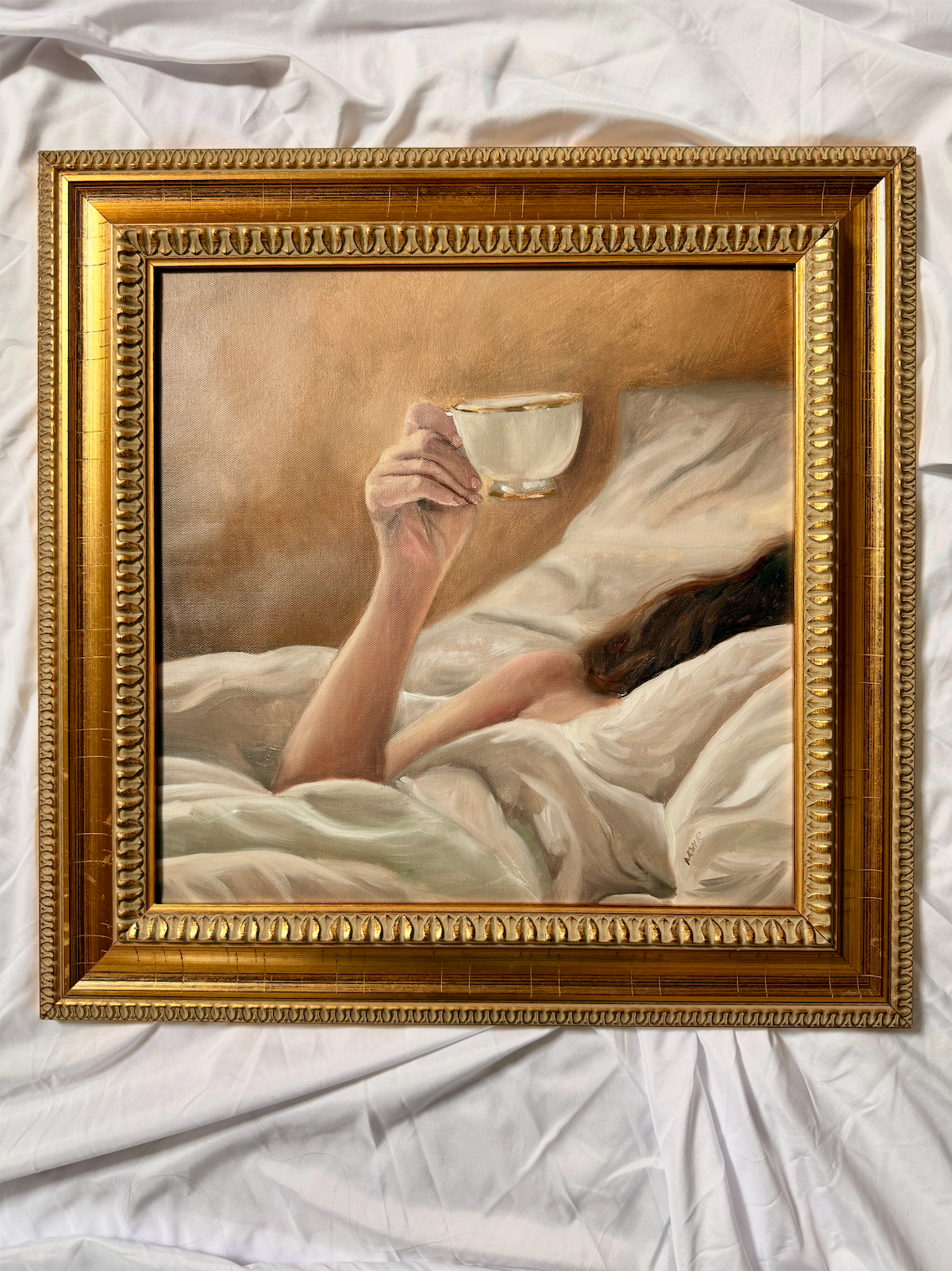 Morning Coffee | 16x16 Vintage Frame