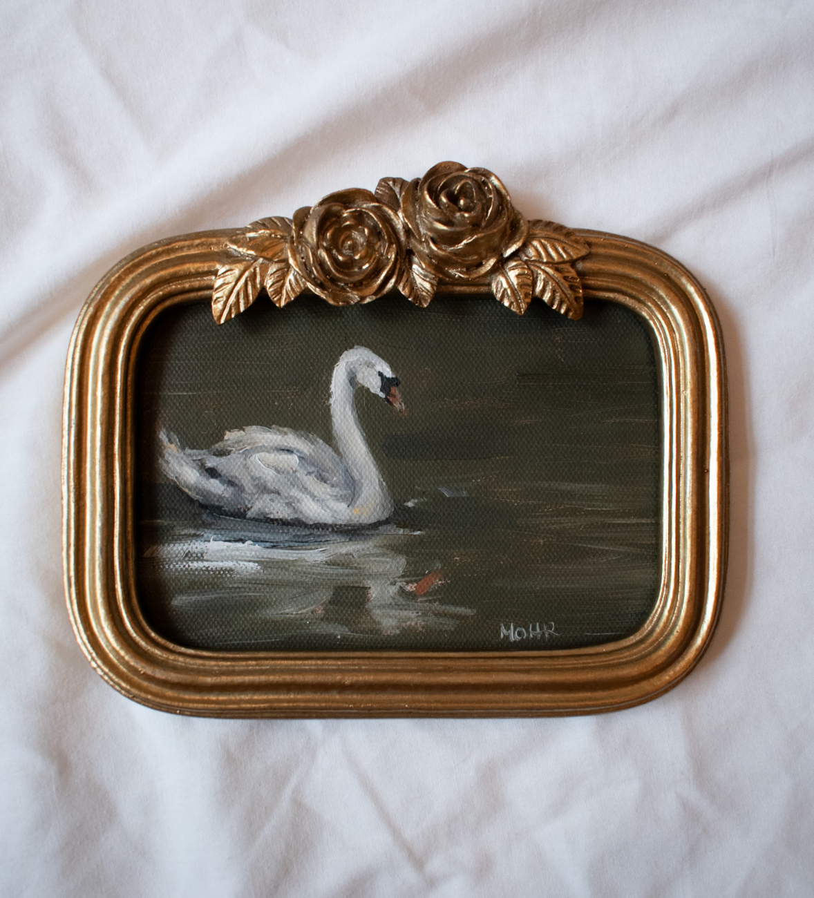 The Lone Swan | 5x7 Vintage Inspired Frame
