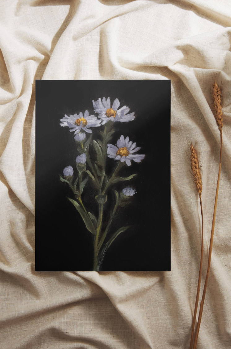 September | The Aster | Limited Edition Giclée Print (8x10)