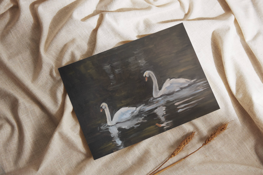 Two Swans | Limited Edition Giclée Print (11x14)