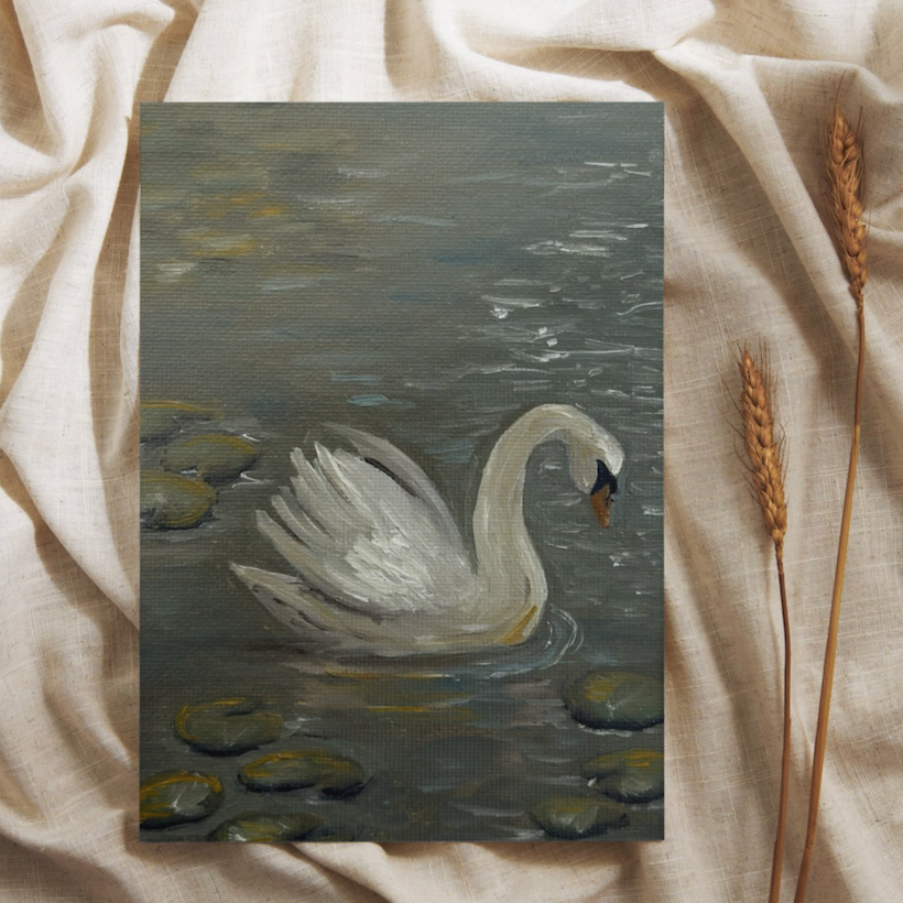 Swan | Limited Edition Floral Giclée Print (5x7)
