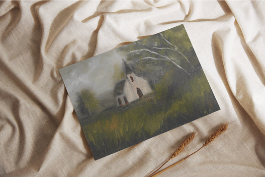 Little White Church | Limited Edition Landscape Giclée Print (5x7)