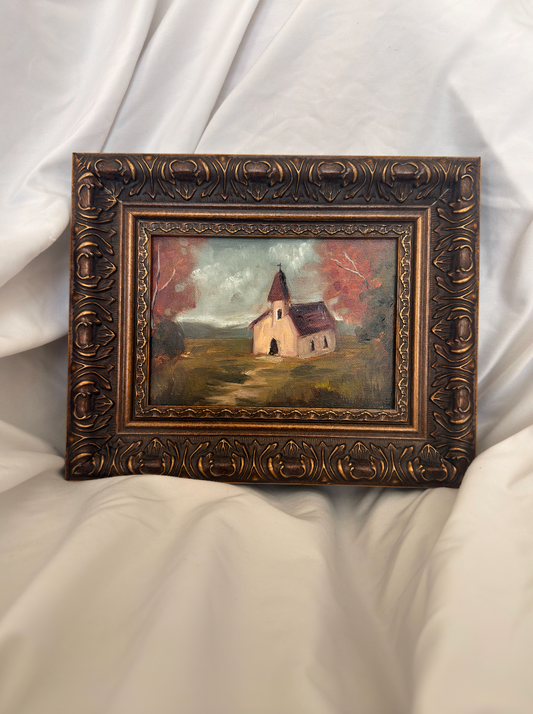 Little White Church | 5x7 Vintage Inspired Frame