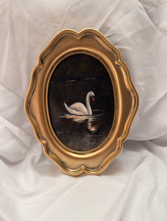 Swan No. 3 | 5x7 Vintage Inspired Frame
