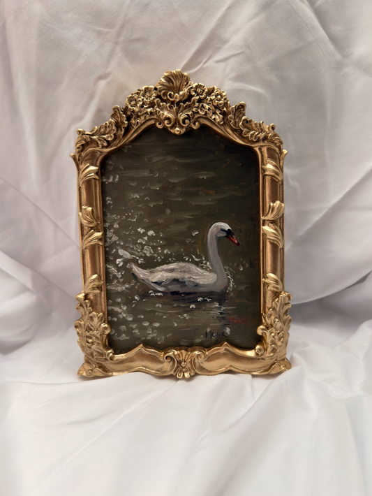 Swan No. 1 | 5x7 Vintage Inspired Frame