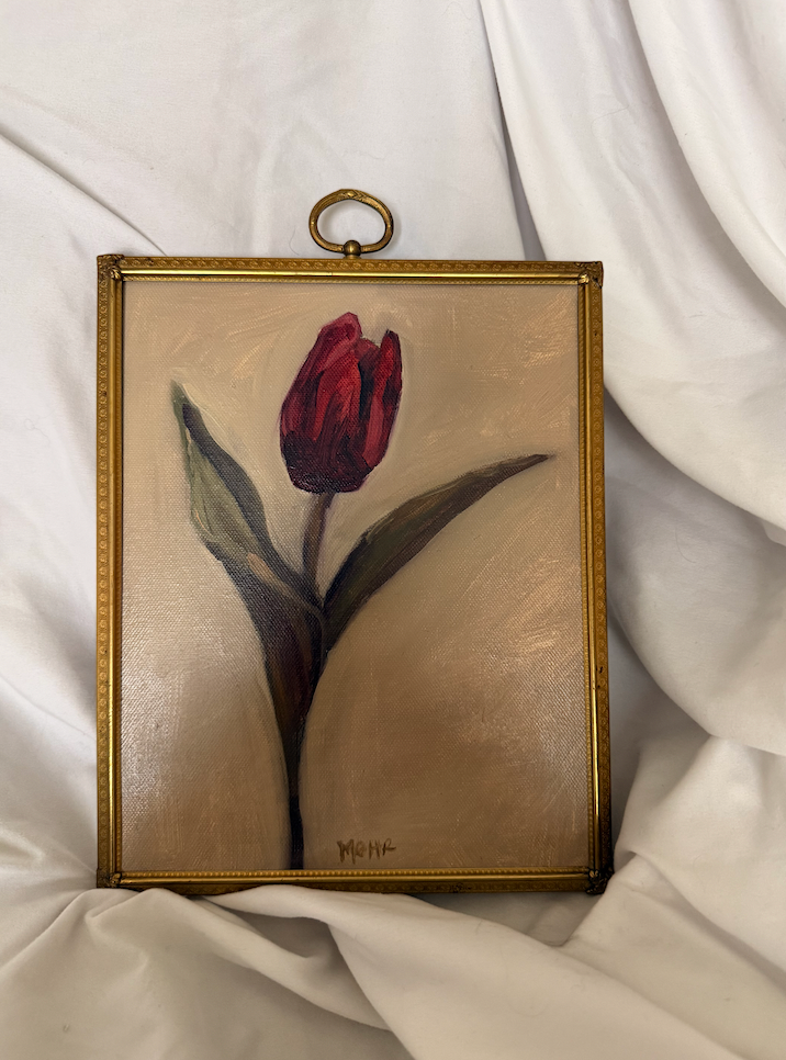 Red Tulip | 8x10 Vintage Frame